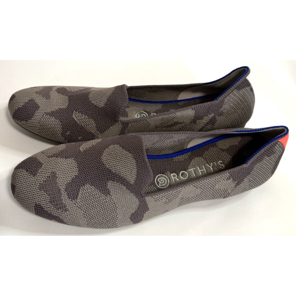 Rothy's The Loafer Flats Womens Size 10 Mink Camo Knit Brown Gray